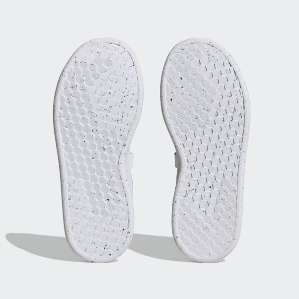 Avantage Lifestyle Court Chaussures Auto-agrippantes Adidas Blanc