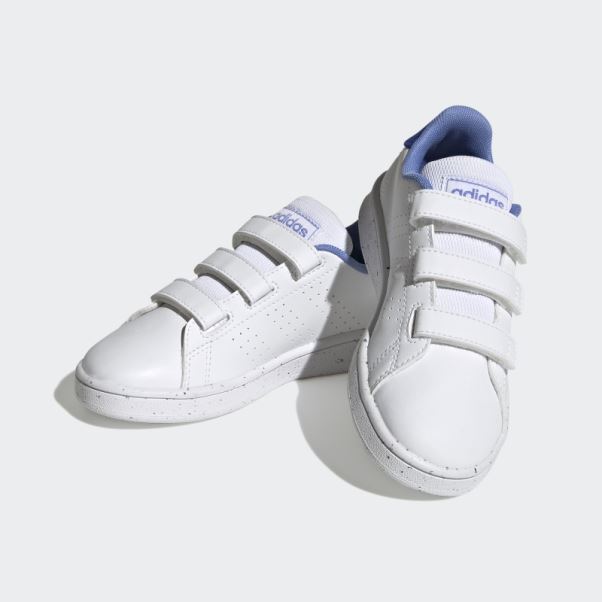 Avantage Lifestyle Court Chaussures Auto-agrippantes Adidas Blanc