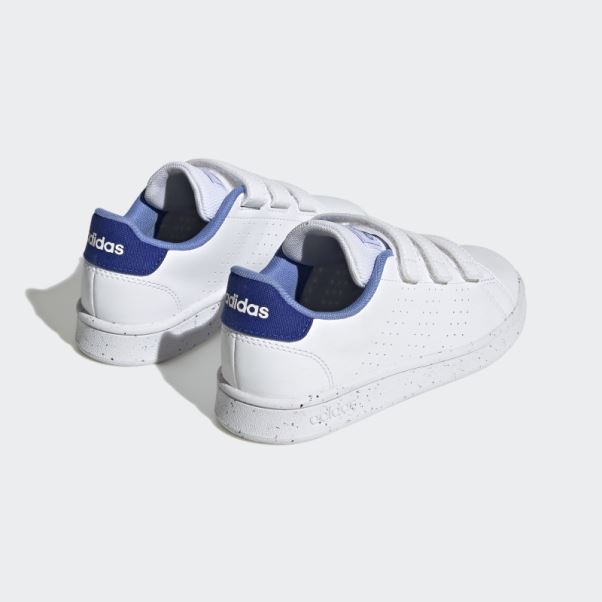 Avantage Lifestyle Court Chaussures Auto-agrippantes Adidas Blanc