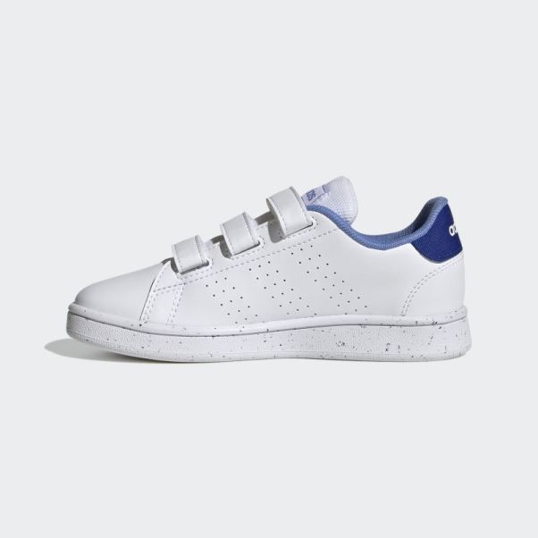Avantage Lifestyle Court Chaussures Auto-agrippantes Adidas Blanc