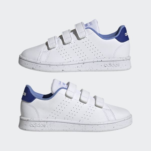 Avantage Lifestyle Court Chaussures Auto-agrippantes Adidas Blanc