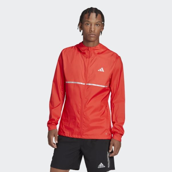 Veste De Course Adidas Rouge