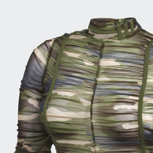 Adidas Aop Camo Ruched Catsuit (taille Plus)