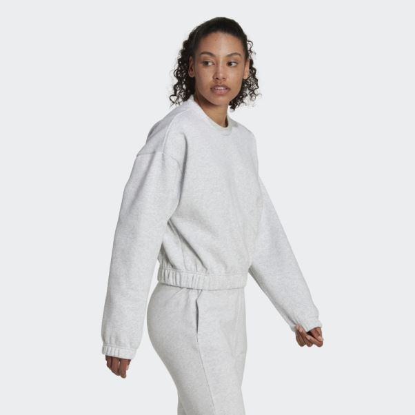 Sweat Gris Clair Chiné Studio Lounge Adidas