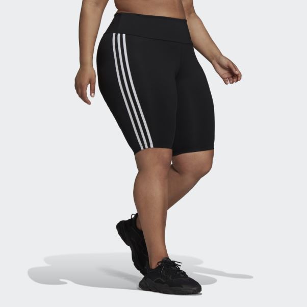 Collants Courts Adidas Adicolor Classics High-waisted Primeblue Noir (grande Taille)