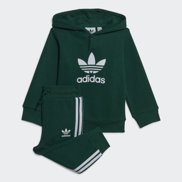 Adicolor Sweat à Capuche Ensemble Vert Foncé Adidas