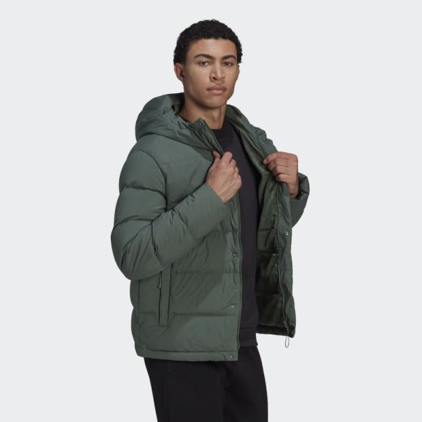 Doudoune à Capuche Adidas Green Oxide Helionic