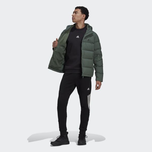 Doudoune à Capuche Adidas Green Oxide Helionic