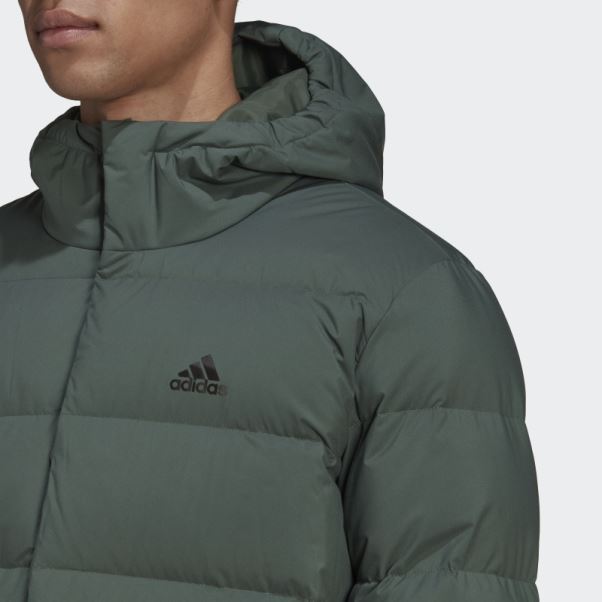 Doudoune à Capuche Adidas Green Oxide Helionic
