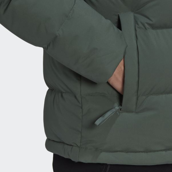 Doudoune à Capuche Adidas Green Oxide Helionic