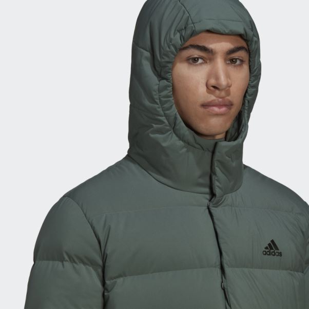 Doudoune à Capuche Adidas Green Oxide Helionic