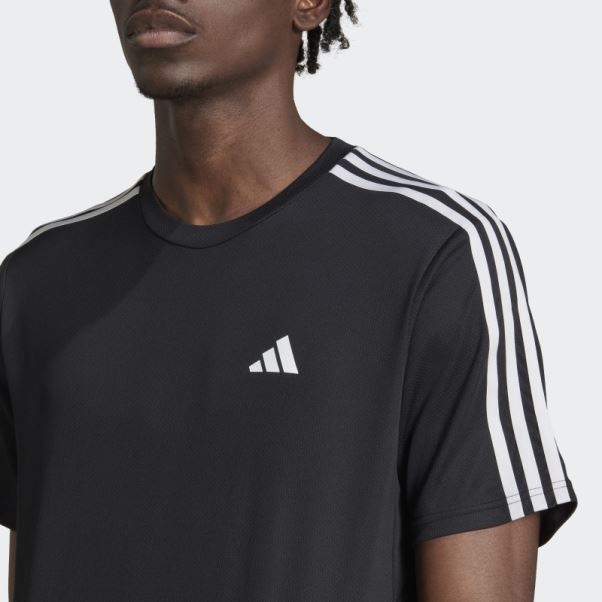T-shirt D'entraînement à 3 Bandes Train Essentials Noir Adidas