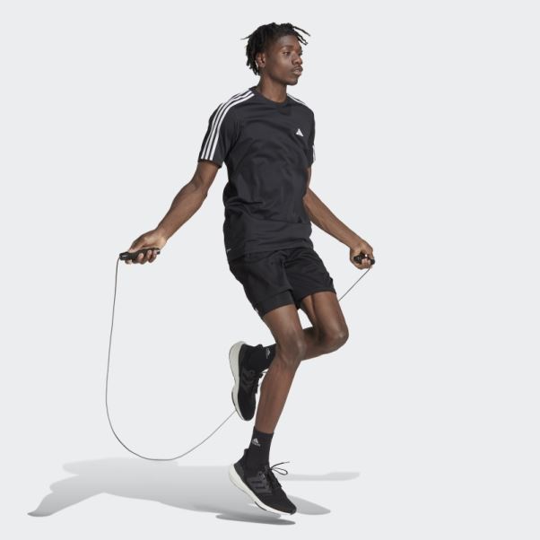 Train Essentials 3-stripes T-shirt D'entraînement Adidas Noir
