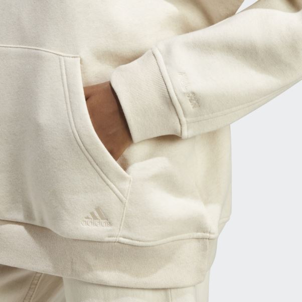 Adidas Ecru Tint Mel All Szn Polaire Boyfriend Sweat à Capuche