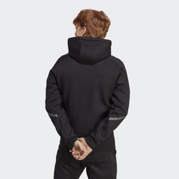 Sweat à Capuche Zippé Adidas Conçu Pour Gameday Noir
