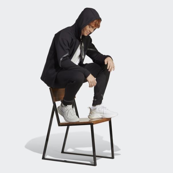 Sweat à Capuche Zippé Adidas Conçu Pour Gameday Noir