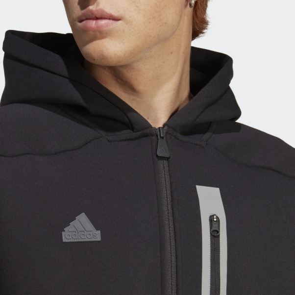 Sweat à Capuche Zippé Adidas Conçu Pour Gameday Noir
