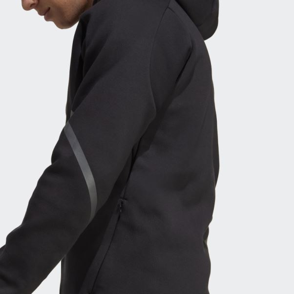 Sweat à Capuche Zippé Adidas Conçu Pour Gameday Noir
