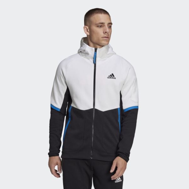 Conçu Pour Gameday Veste Entièrement Zippée Blanc Adidas