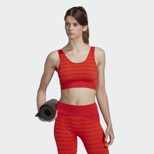 Soutien-gorge Aeroknit à Maintien Léger Adidas Marimekko Orange