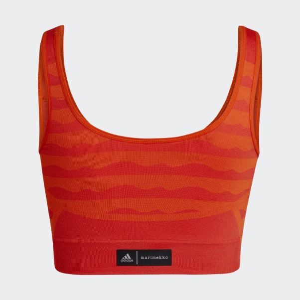Brassière Aeroknit à Maintien Léger Marimekko Orange Adidas
