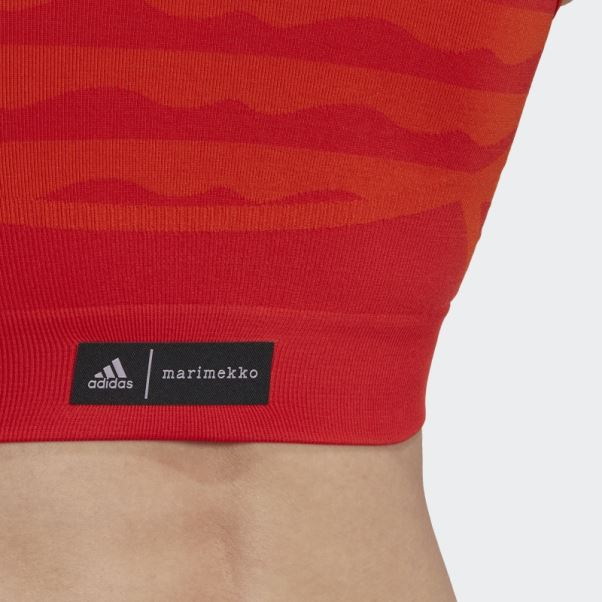 Brassière Aeroknit à Maintien Léger Marimekko Orange Adidas