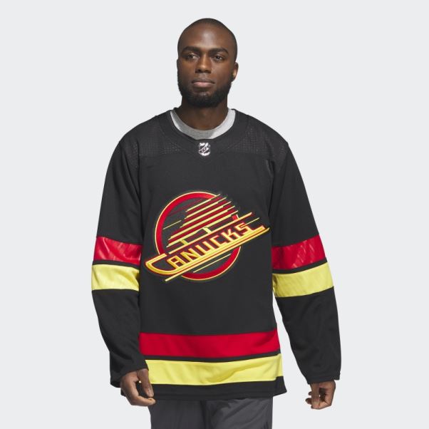 Maillot Troisième Authentique Canucks Noirs Adidas
