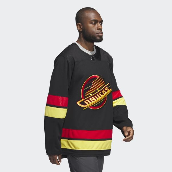Maillot Troisième Authentique Canucks Noirs Adidas