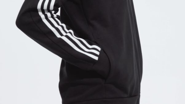 Adidas Essentials French Terry 3-stripes Full-zip Hoodie Blanc Fashion
