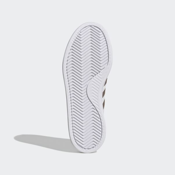 Adidas Grand Court Cloudfoam Lifestyle Court Confort Chaussures Platine Métallique