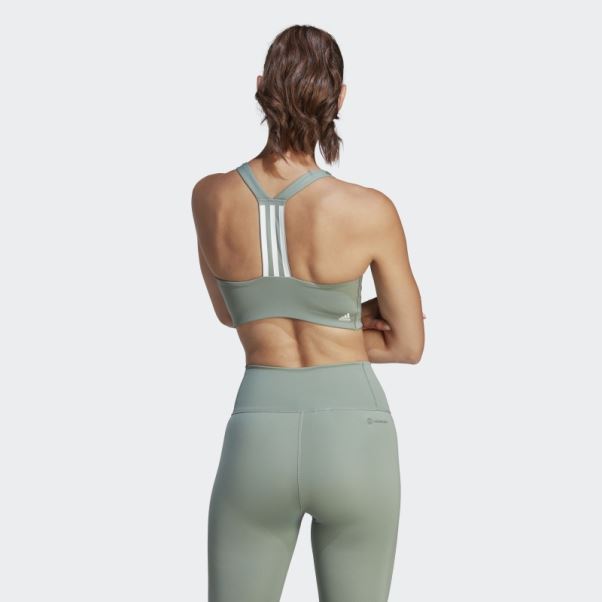 Soutien-gorge à Maintien Moyen Adidas Powerimpact Training Blanc Fashion