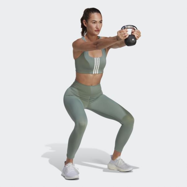 Soutien-gorge à Maintien Moyen Adidas Powerimpact Training Blanc Fashion
