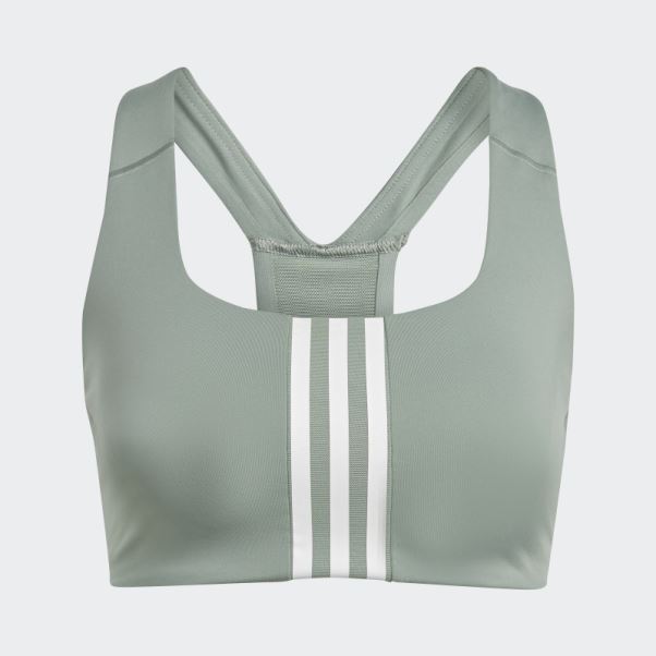Soutien-gorge à Maintien Moyen Adidas Powerimpact Training Blanc Fashion