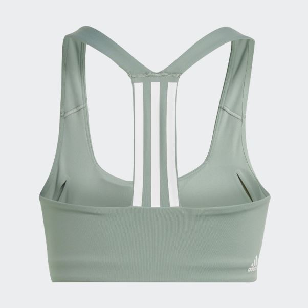 Soutien-gorge à Maintien Moyen Adidas Powerimpact Training Blanc Fashion