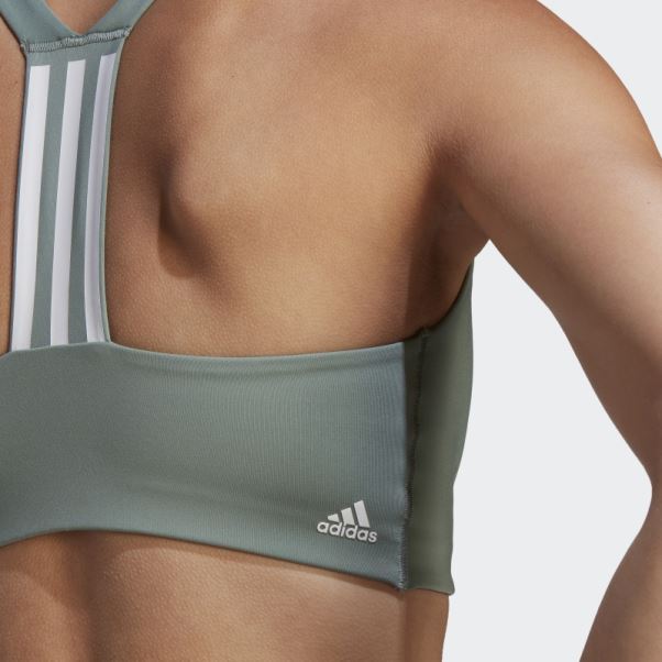 Soutien-gorge à Maintien Moyen Adidas Powerimpact Training Blanc Fashion