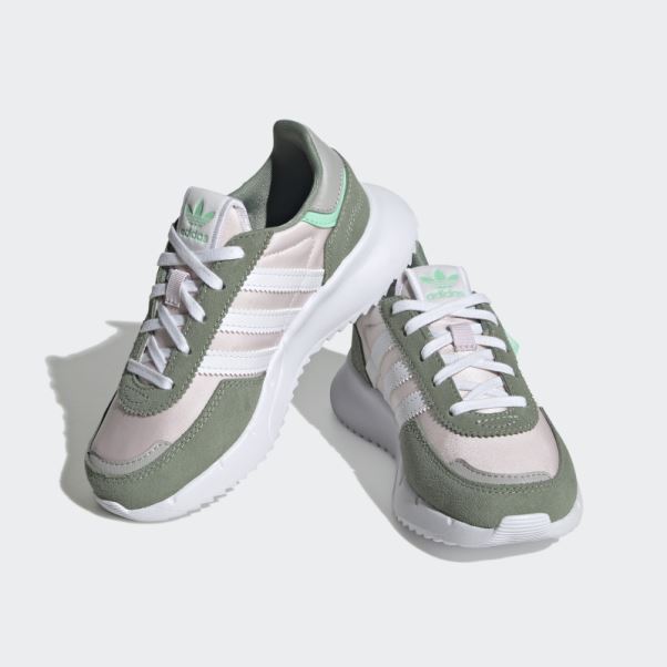 Chaussures Adidas Retropy F2 Vertes Argentées élégantes