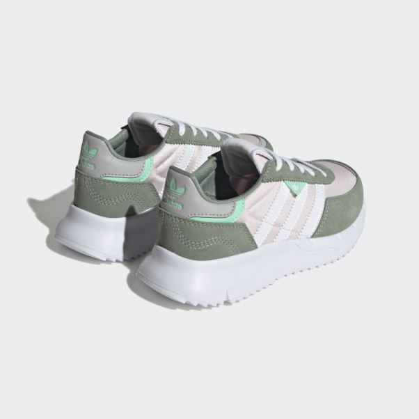 Chaussures Adidas Retropy F2 Vertes Argentées élégantes