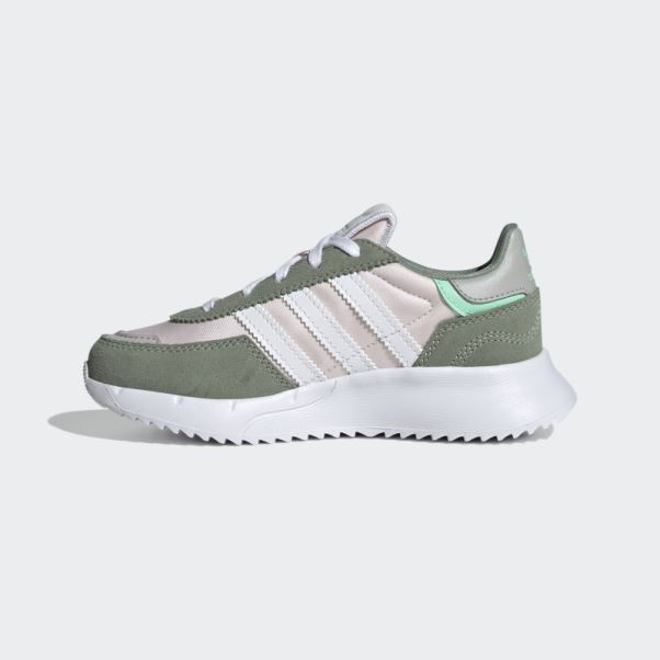 Chaussures Adidas Retropy F2 Vertes Argentées élégantes