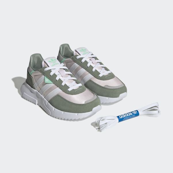 Chaussures Adidas Retropy F2 Vertes Argentées élégantes