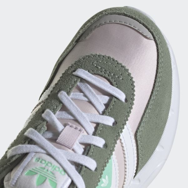 Chaussures Adidas Retropy F2 Vertes Argentées élégantes