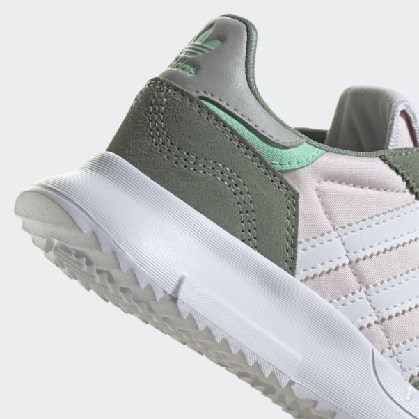Chaussures Adidas Retropy F2 Vertes Argentées élégantes