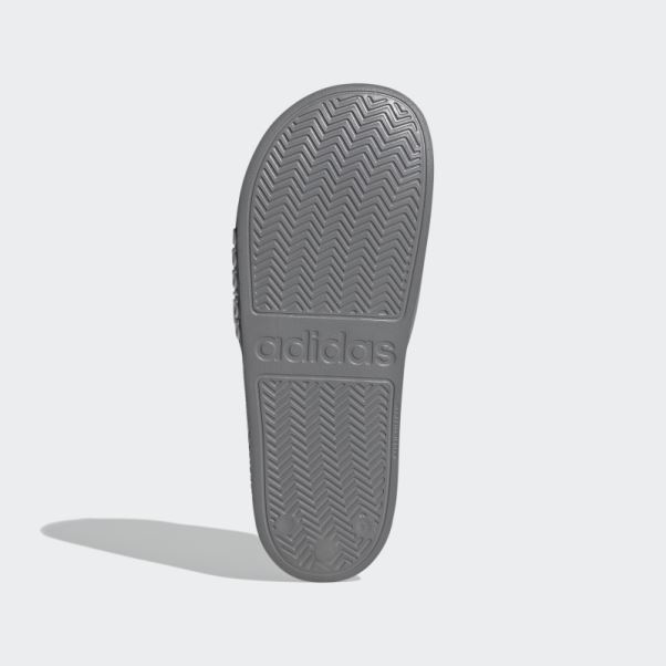 Claquettes De Douche Adidas Adilette Grises
