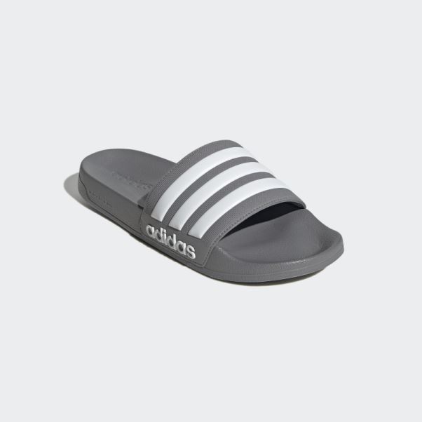 Claquettes De Douche Adidas Adilette Grises
