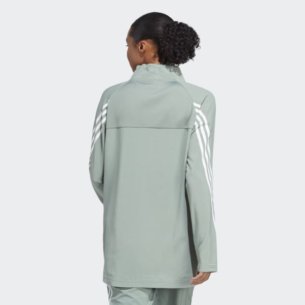 Train Icones Haut Couvrant Adidas Argent Vert