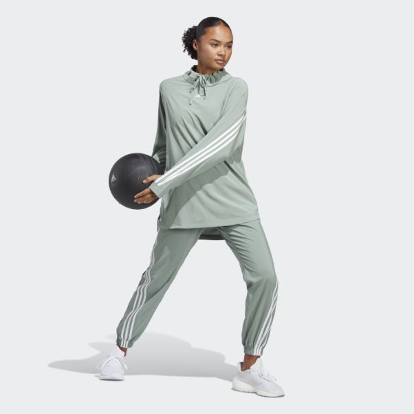 Train Icones Haut Couvrant Adidas Argent Vert
