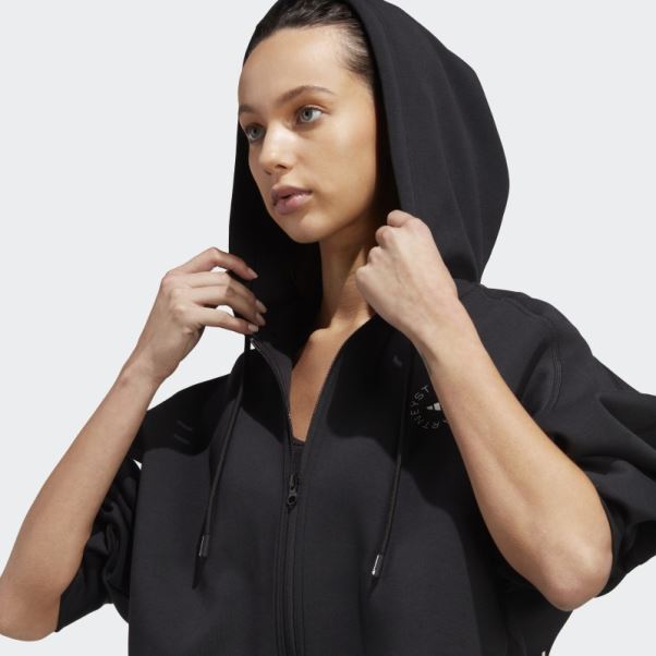 Sweat à Capuche Court Adidas By Stella Mccartney Noir Fashion