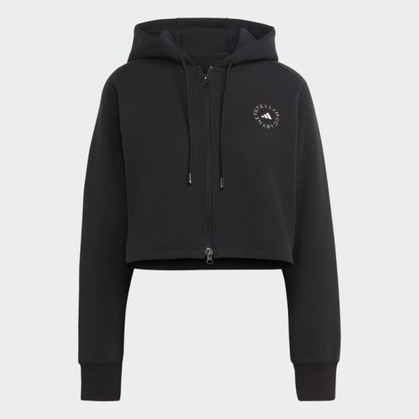 Sweat à Capuche Court Adidas By Stella Mccartney Noir Fashion