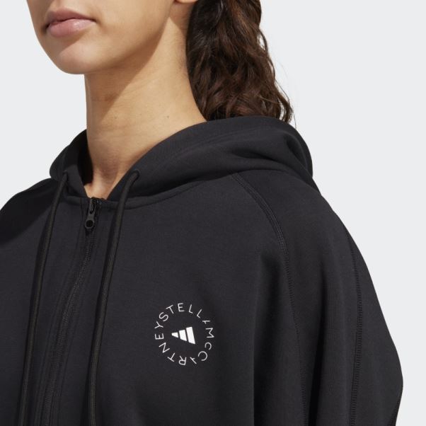 Adidas By Stella Mccartney Sweat à Capuche Court Mode Noir