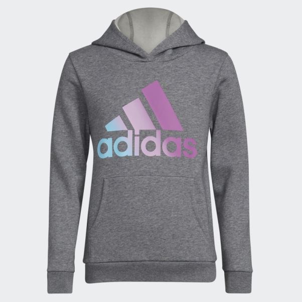 Sweat à Capuche En Molleton Graphique Gris Moyen (taille Allongée) Adidas