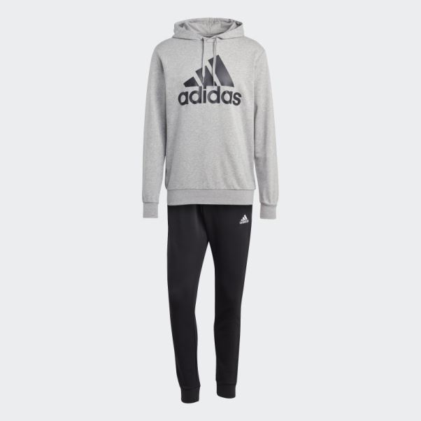 Adidas Survetement éponge Gros Logo Gris Moyen